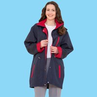 Red and Navy Wind Coat