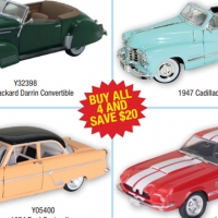 Set of 4 Classic Collectible Cars (HP132)