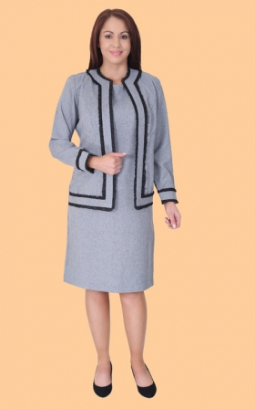 Health Pride - Ruffle Trim Jacket Dress