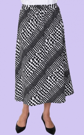 Diagonal Houndstooth Skirt