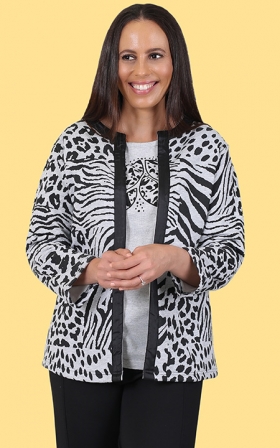 Animal Print Jacket and Beaded Top