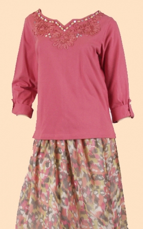 Floral Beaded Top