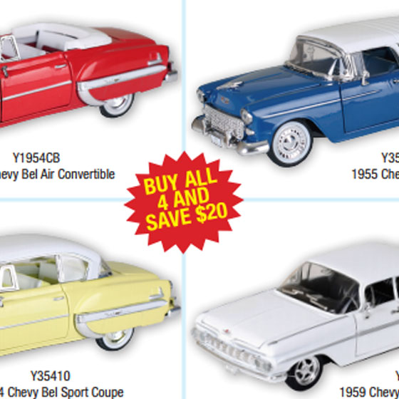 Classic Chevy Collectibles Set of 4