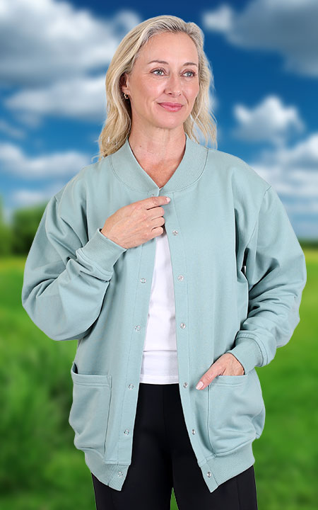 Snap Front Fleece Cardigan