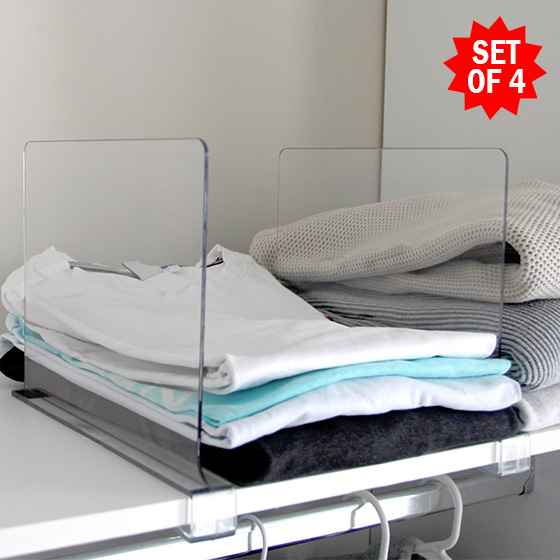Clear Shelf Dividers