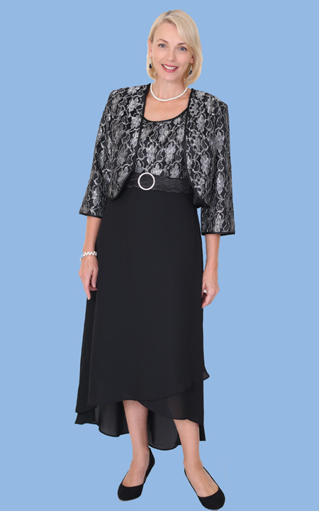 Health Pride - Lace Bolero Tulip Hem Evening Gown