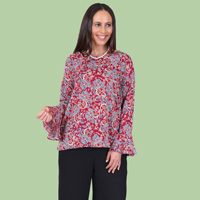 Paisley Bell Sleeve Blouse