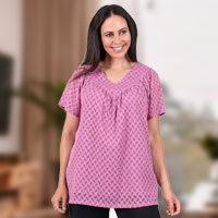 V Neck Chevron Blouse