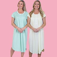 Mint and Yellow Smocked Nightgowns