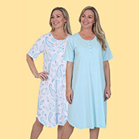 Henley Nightshirt 2 Piece Set