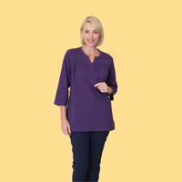 V-Neck Smocked Tunic