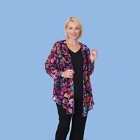 Tropical Sheer Print Jacket