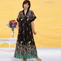 Evening Border Trapunto Trim Caftan