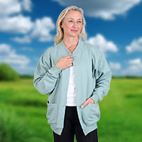 Snap Front Fleece Cardigan