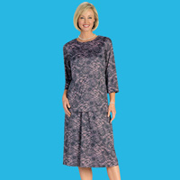 2 Piece Lace Print Dress