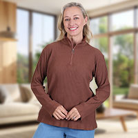 Quarter Zip Ribbed Top