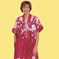 Trapunto Trim Caftan